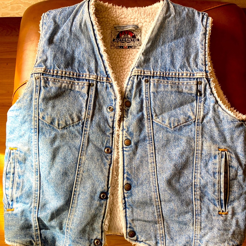 Levi’s jean vest with warm cozy lining